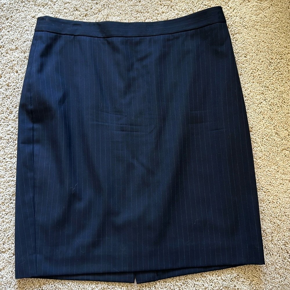 Jcrew Pinstripe Pencil Skirt